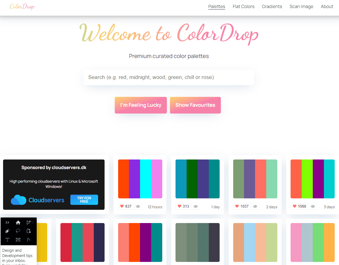 ColorDropのカラーパレット