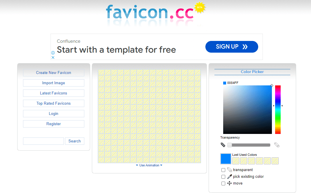 favicon.ccのサイトトップ